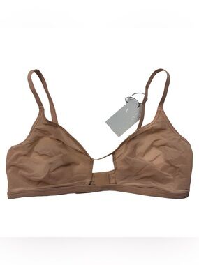 Negative Underwear Sieve Cutout Nude Tan Micromesh Mesh Sheer Bralette NWT NEW 4